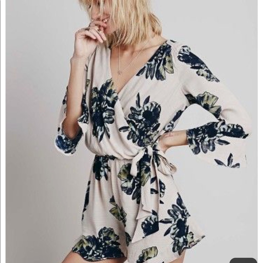 Free people all the right ruffles romper